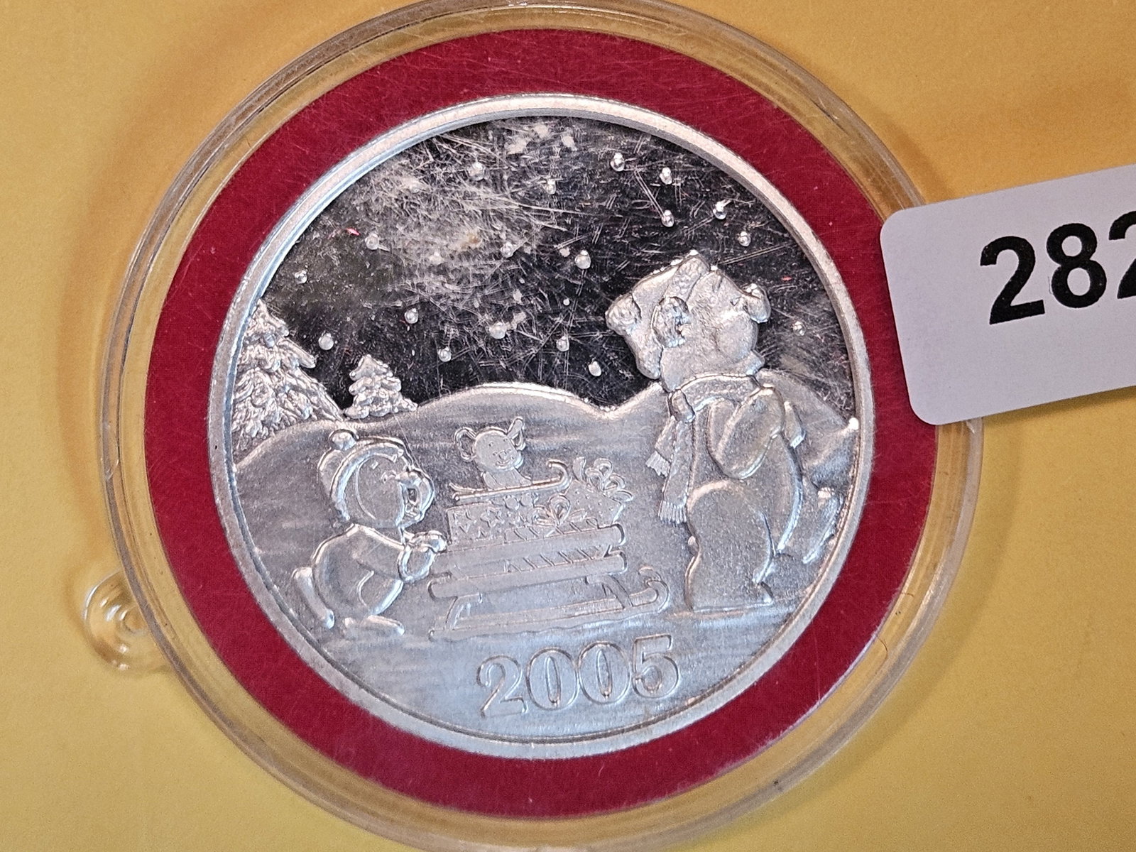 One Troy ounce .999 fine silver Proof art round (1 of 2)