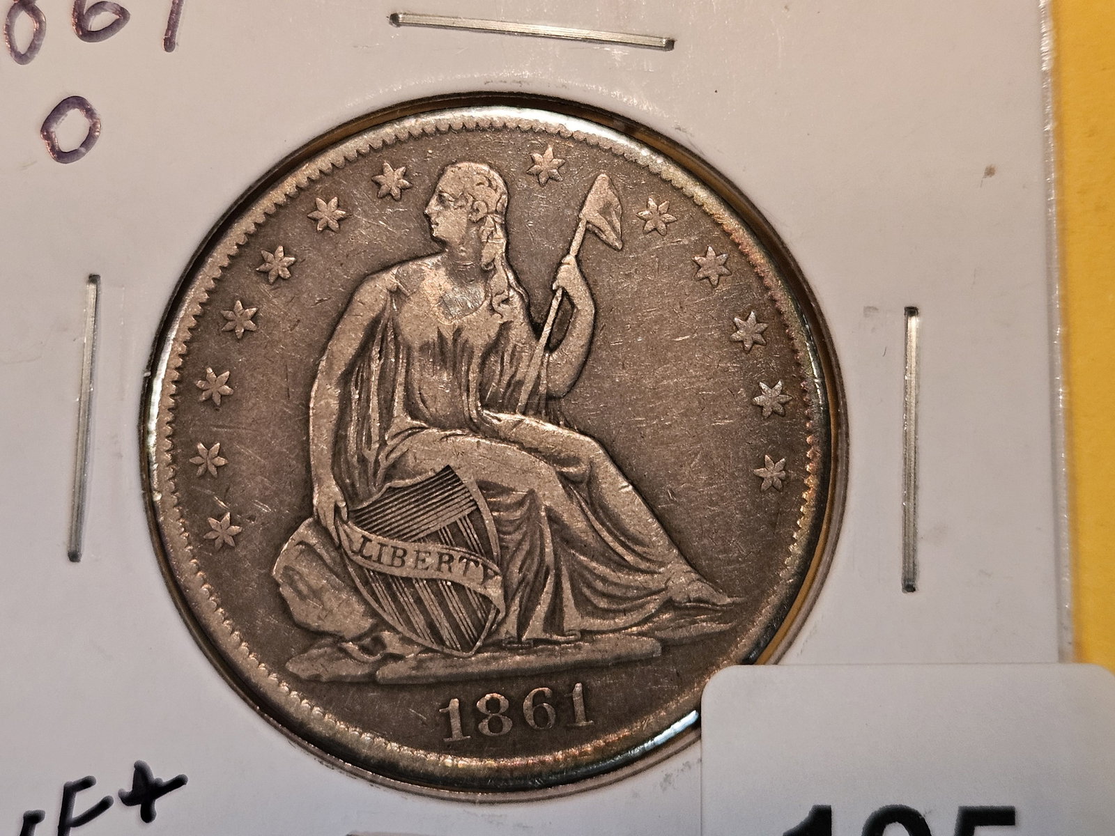 * Better Grade! 1861-O Seated Liberty Half Dollar in Very Fine plus (1 of 5)