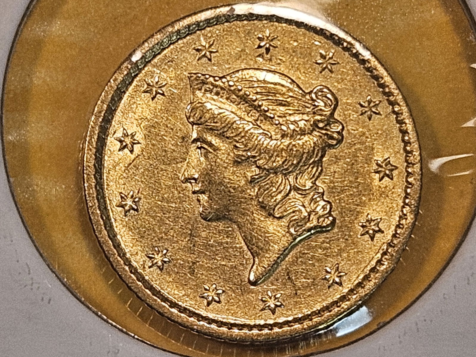 GOLD! 1852 Gold Dollar in Brilliant AU-BU (1 of 5)