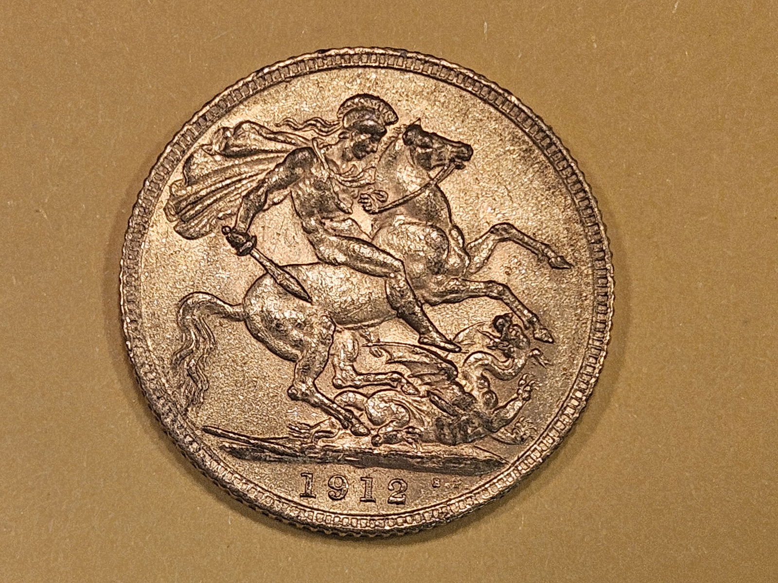 GOLD! 1912 Great Britain Gold Sovereign: KM # 805