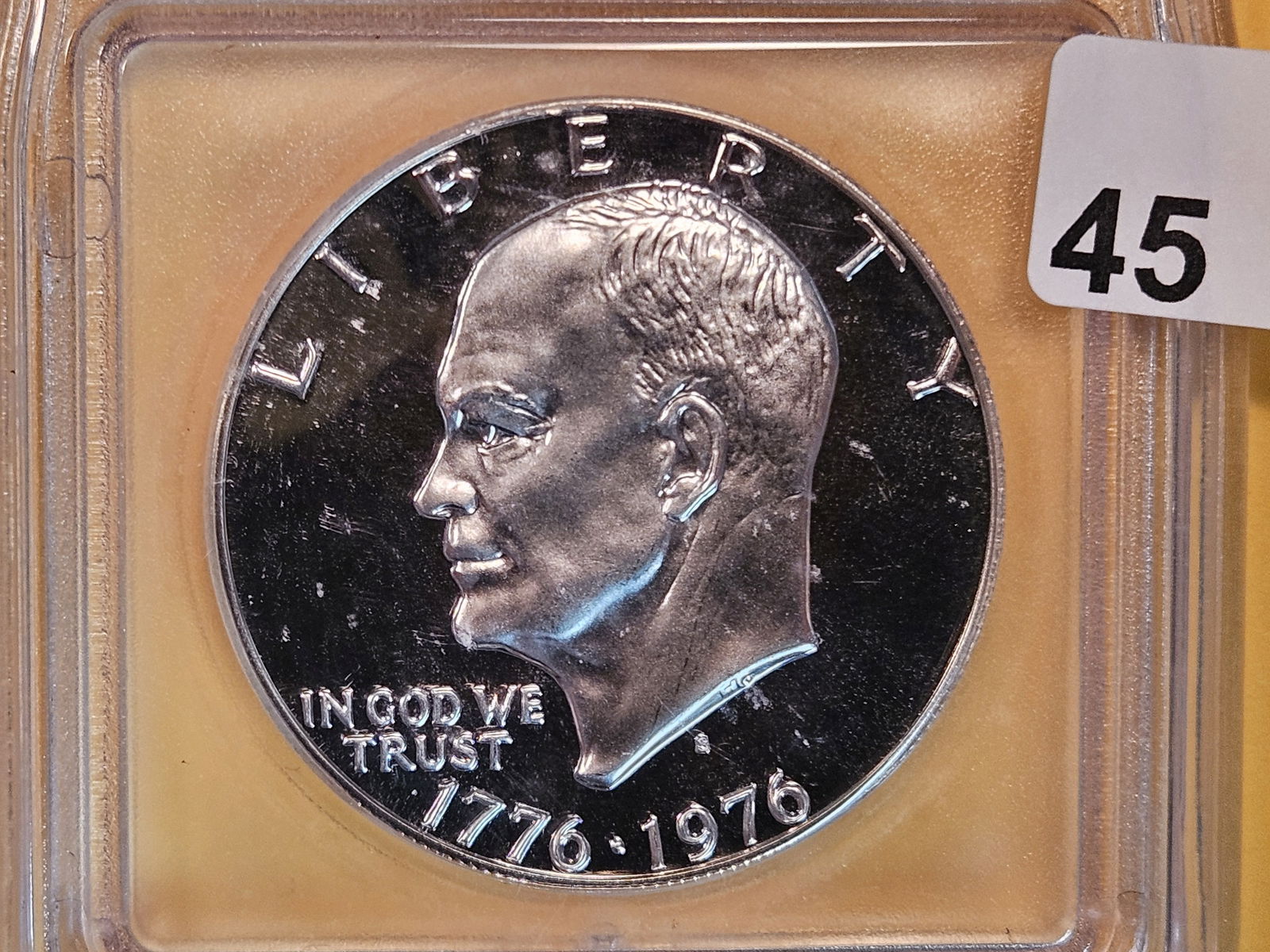 ICG 1976-S SILVER Eisenhower Dollar in Proof 69 Plus Deep Cameo (1 of 3)