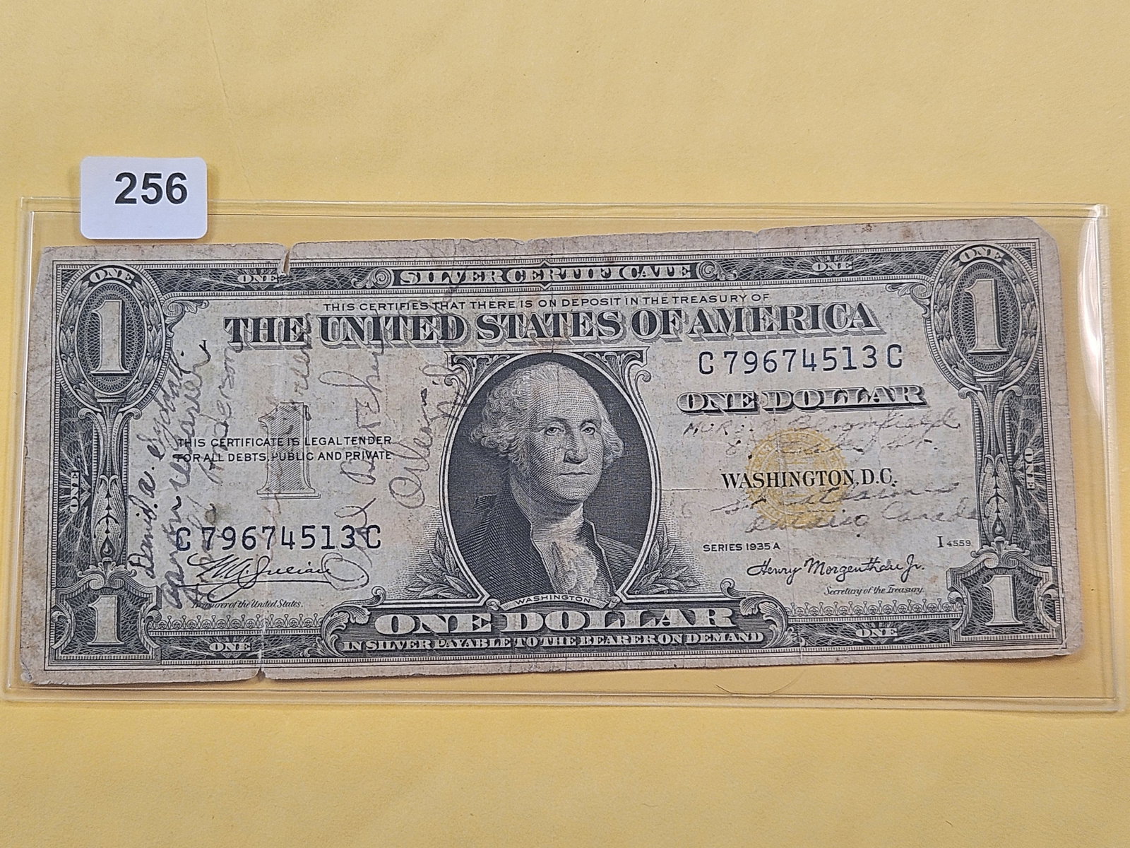 Series 1935-A One Dollar Hawaii Silver Certificate Short Snorter (1 of 2)