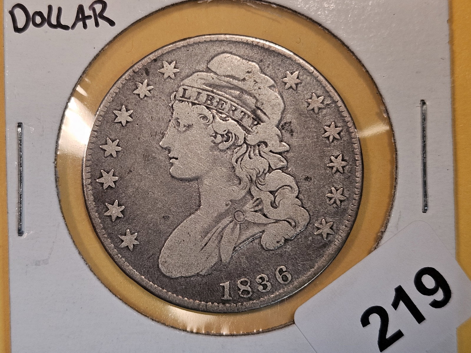 1836 Lettered Edge Capped Bust Half Dollar (1 of 3)