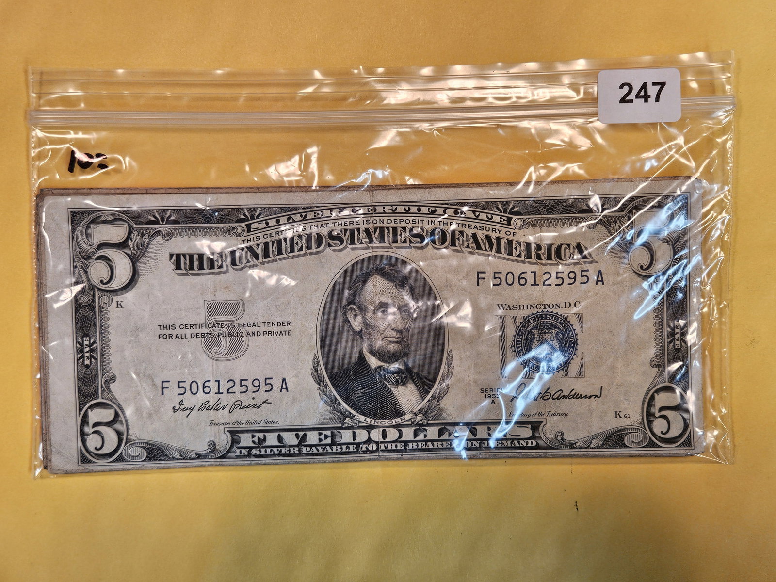 Ten $5 US Silver Certificates (1 of 2)