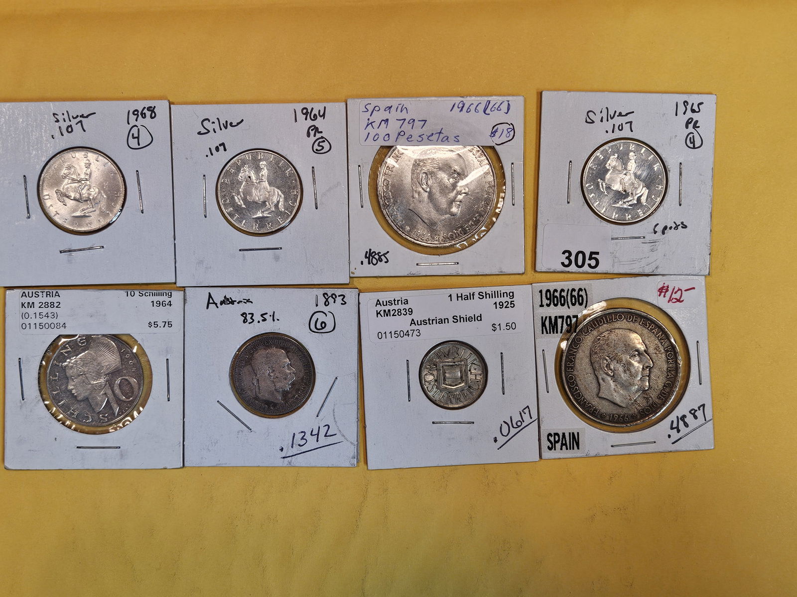 Eight more mixed silver World Coins (1 of 6)