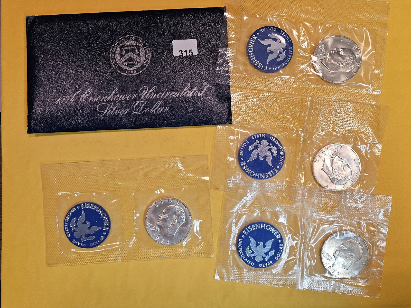 Four GEM US SILVER Eisenhower Dollars (1 of 1)