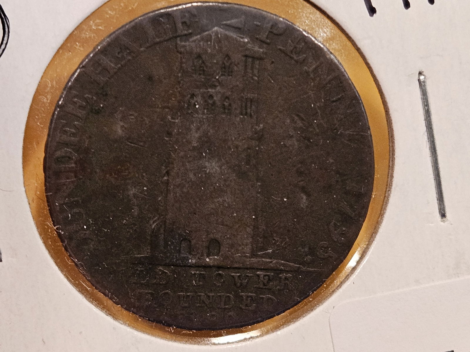 CONDER TOKEN! 1795 Great Britain 1/2 penny (1 of 5)