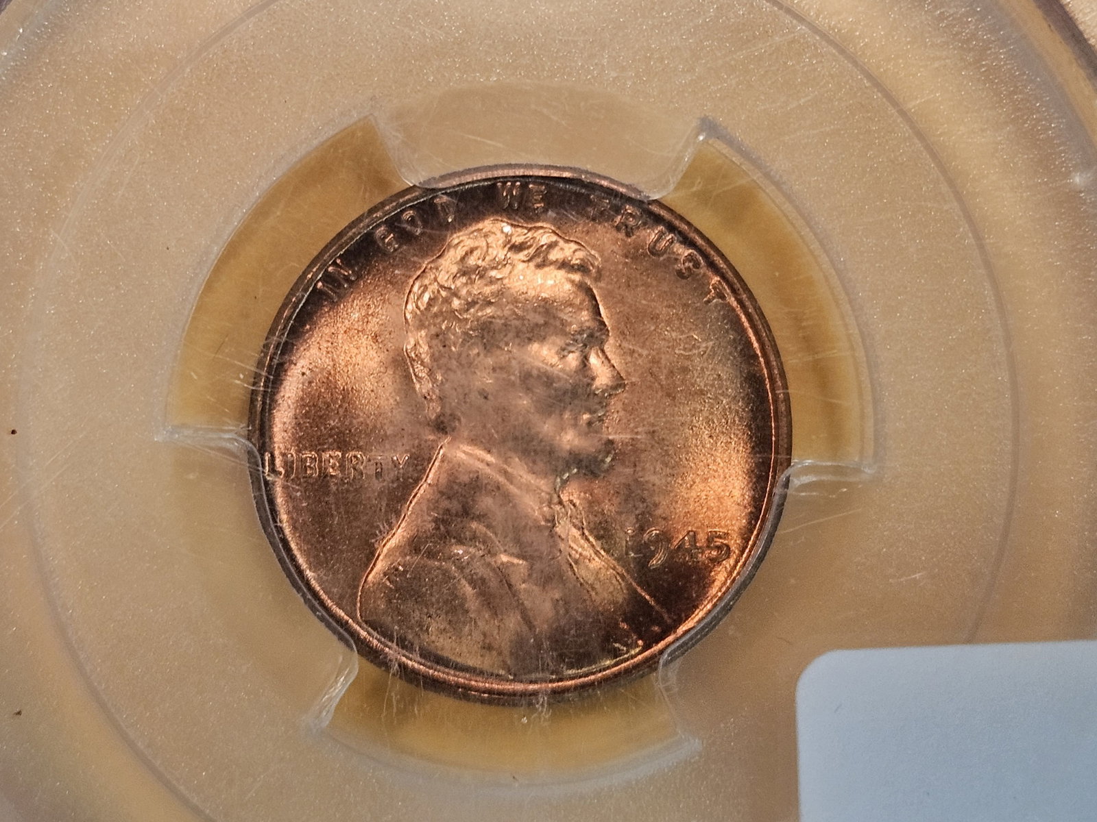 GEM! PCGS 1945 Wheat cent in Mint State 66 RED: Blazer
