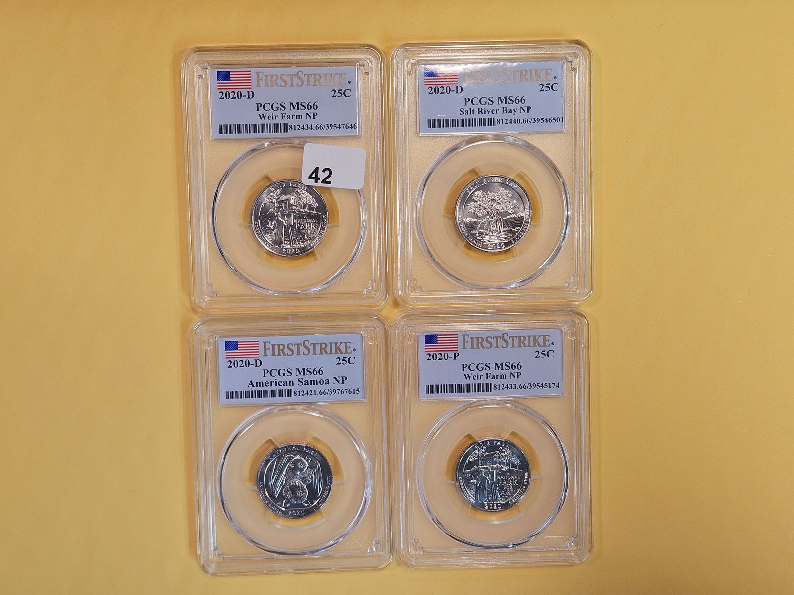 Four GEM, PCGS-graded, Washington Quarters (1 of 4)