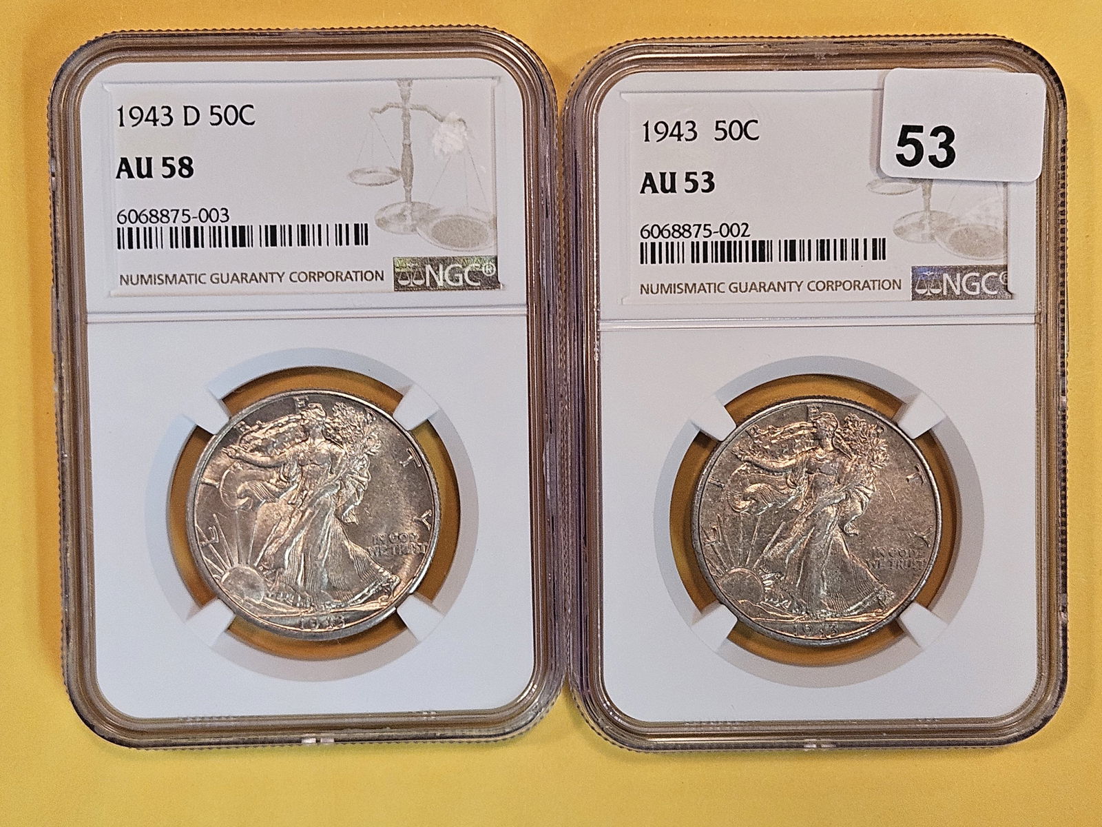 Two Brilliant NGC-Graded Walking Liberty Half Dollars (1 of 3)