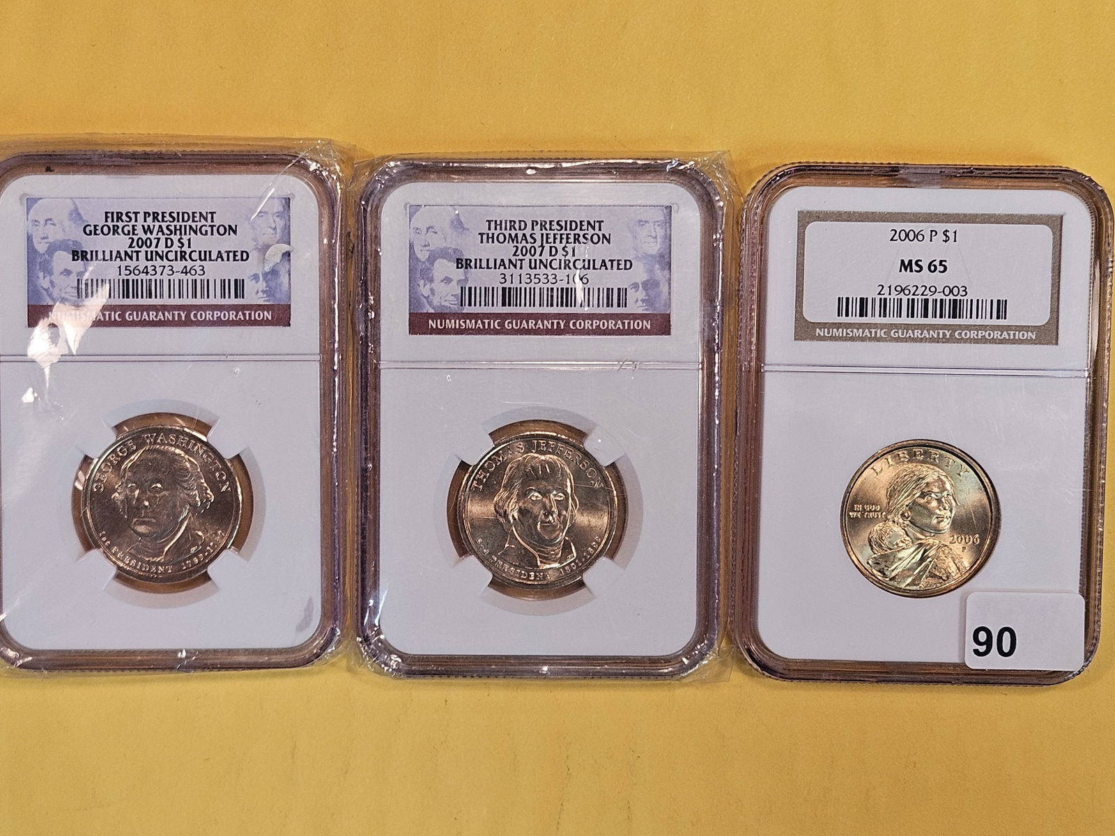 Three NGC-graded Dollars (1 of 2)