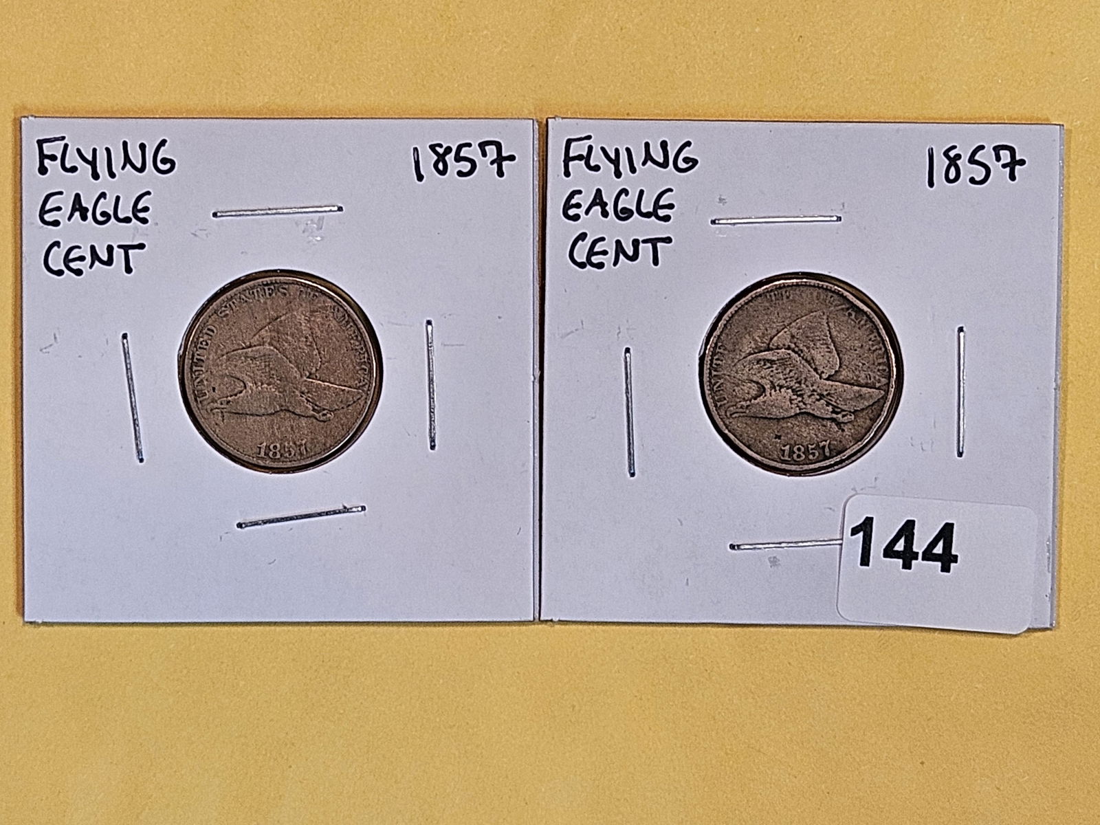 Two 1857 Flying Eagle Cents (1 of 3)