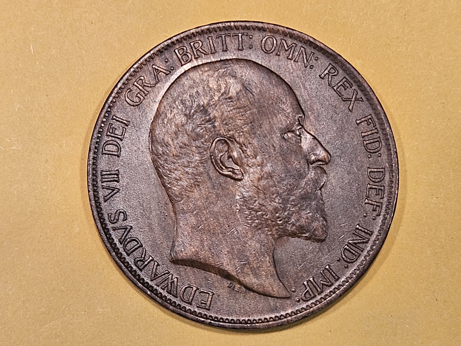 Uncirculated 1903 Great Britain Penny: Glossy luster
