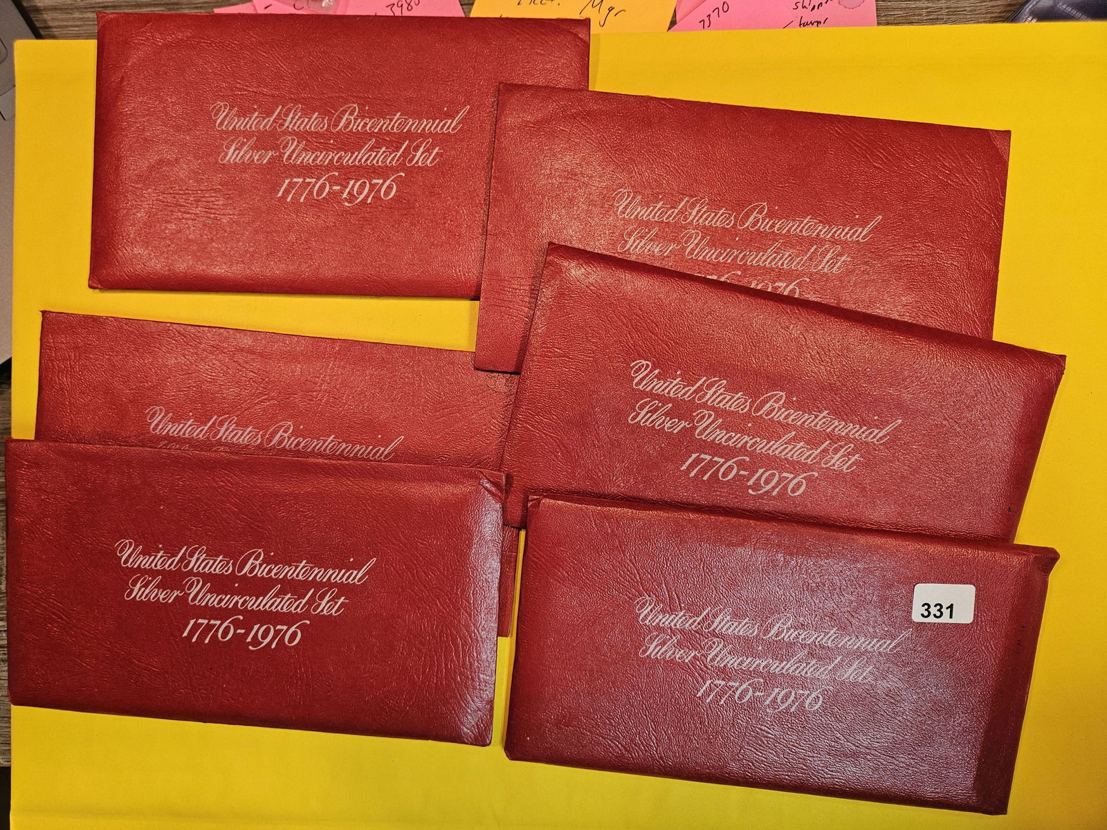 Six GEM BU Silver RED IKE 3-coin Bicentennial sets (1 of 1)