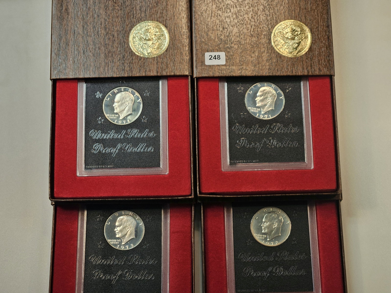 Four Eisenhower Proof Silver Dollars (1 of 5)