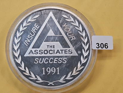 Very Large .999 fine Silver Art Round: Ten Troy Ounces of .999 fine Silver