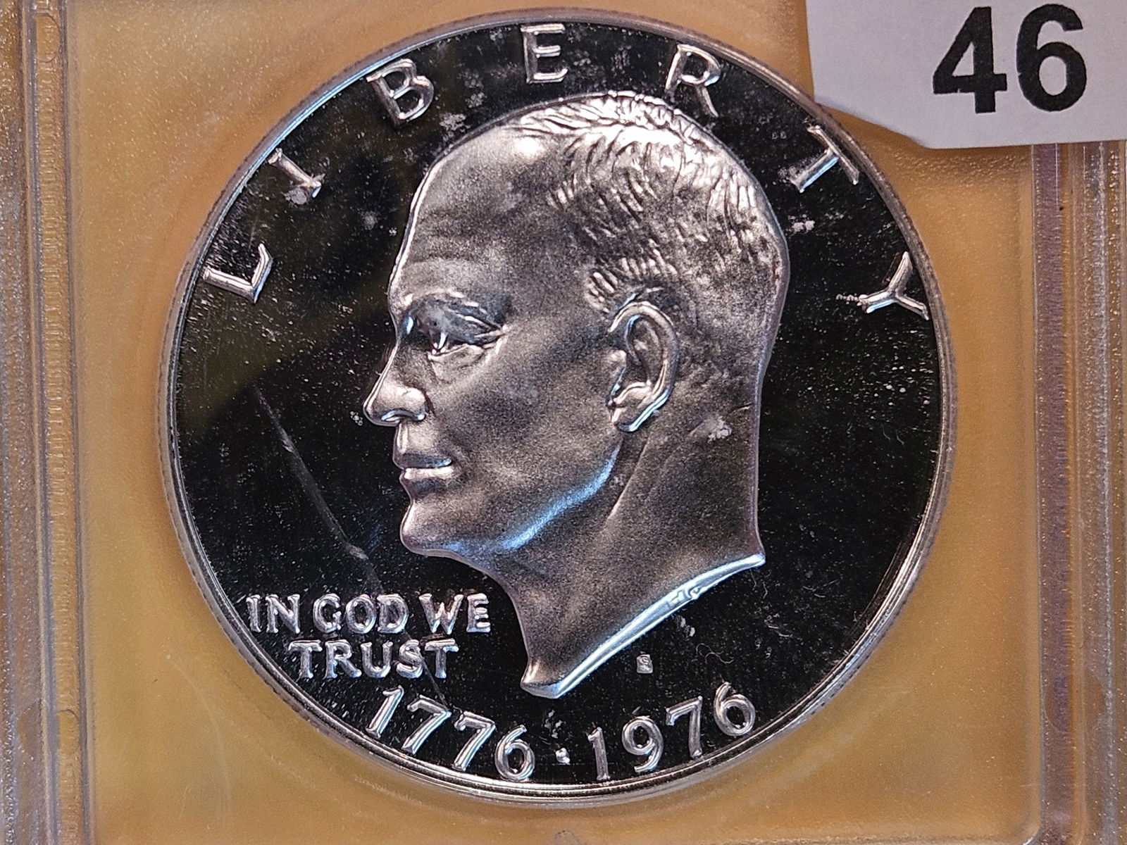 ICG 1976-S SILVER Eisenhower Dollar in Proof 69 Plus Deep Cameo (1 of 3)