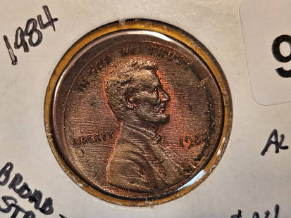 MINT ERROR! 1984 Lincoln Memorial Cent: Broadstruck