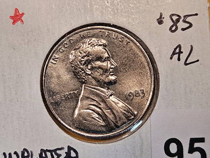 MINT ERROR! 1983 Lincoln Memorial Cent: RARE! Unplated!