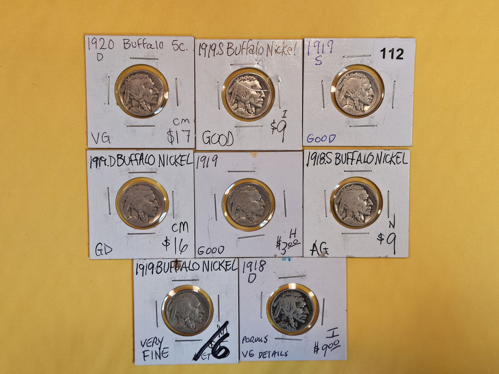Eight mixed Buffalo Nickels (1 of 7)