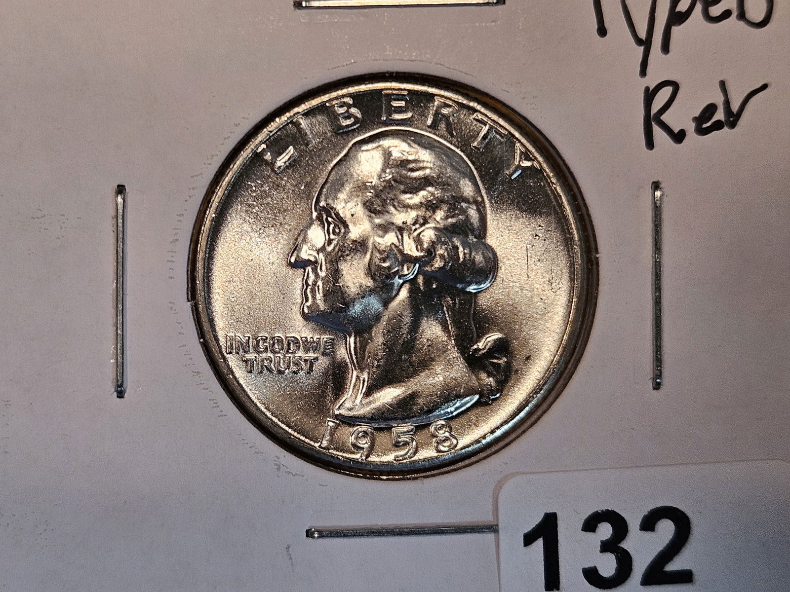VARIETY! GEM Brilliant Uncirculated 1958 Type B Reverse silver Washington Quarter (1 of 4)