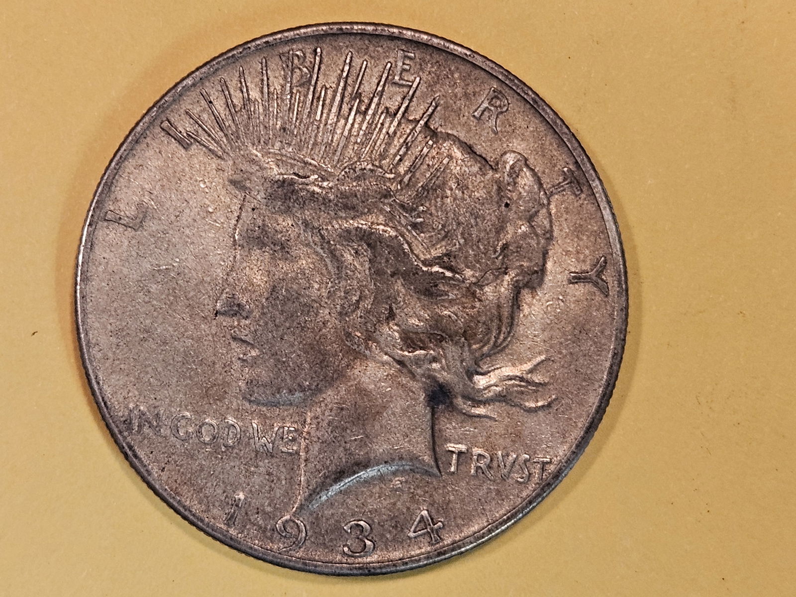 1934-S Peace silver Dollar in Very Fine (1 of 3)