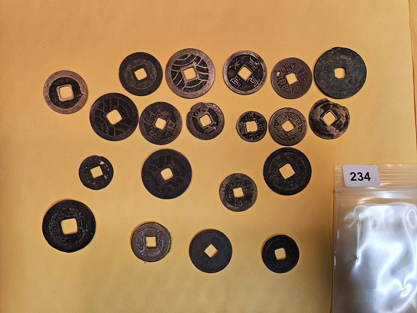 Twenty old Asian coins (1 of 5)