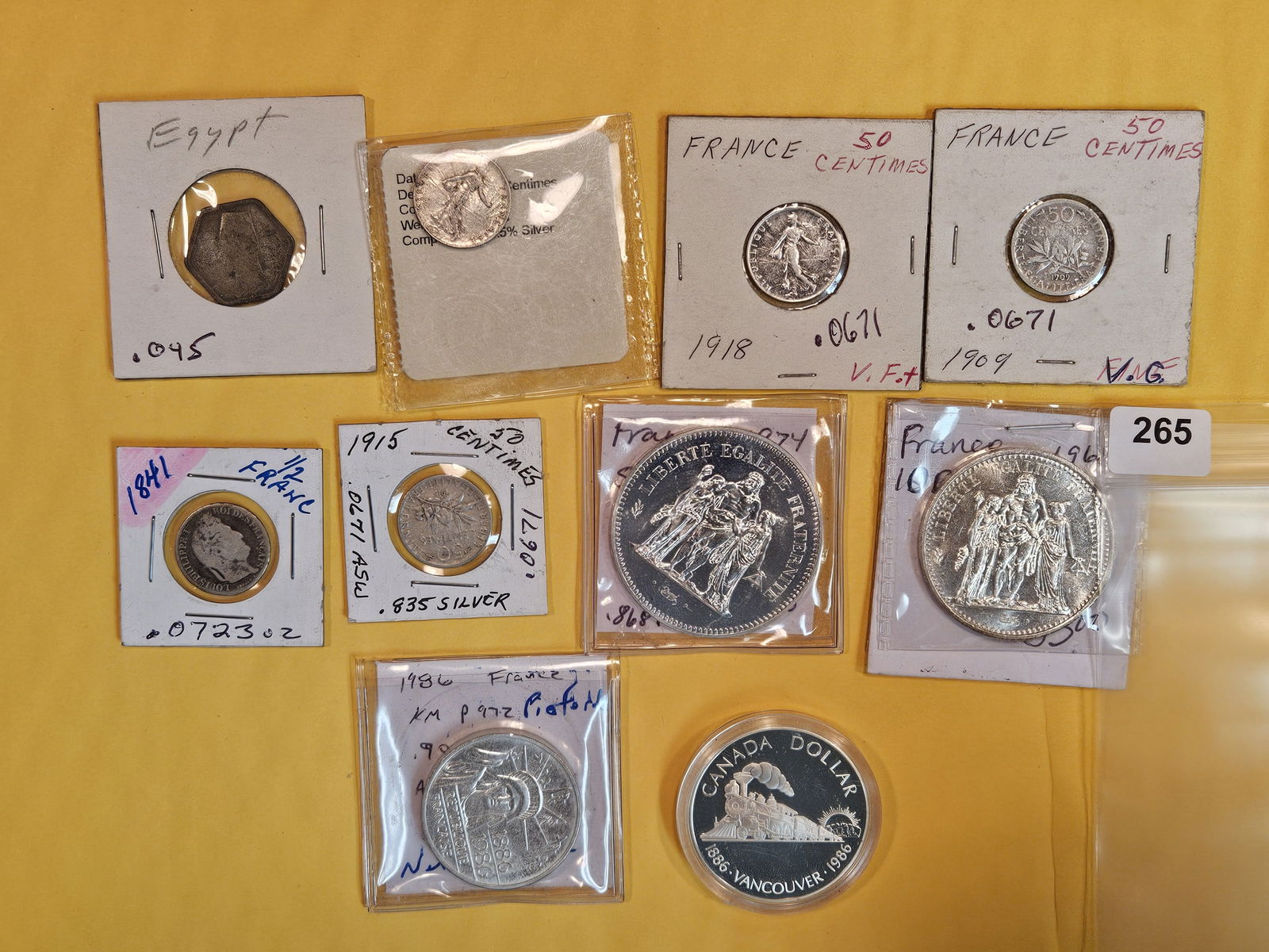 Ten mixed Silver World coins (1 of 7)