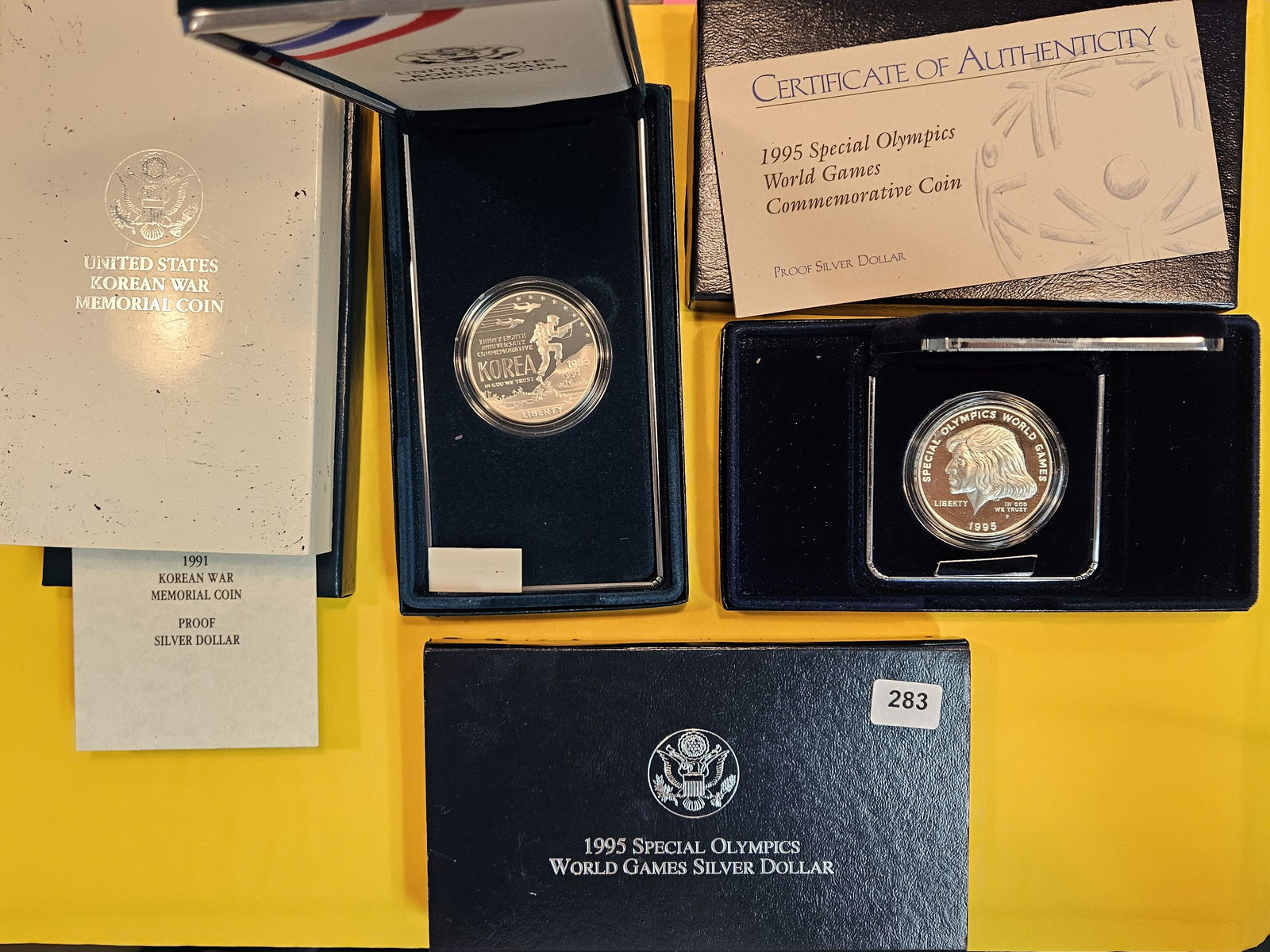 Two GEM Proof Deep Cameo Commemorative Silver Dollars (1 of 3)
