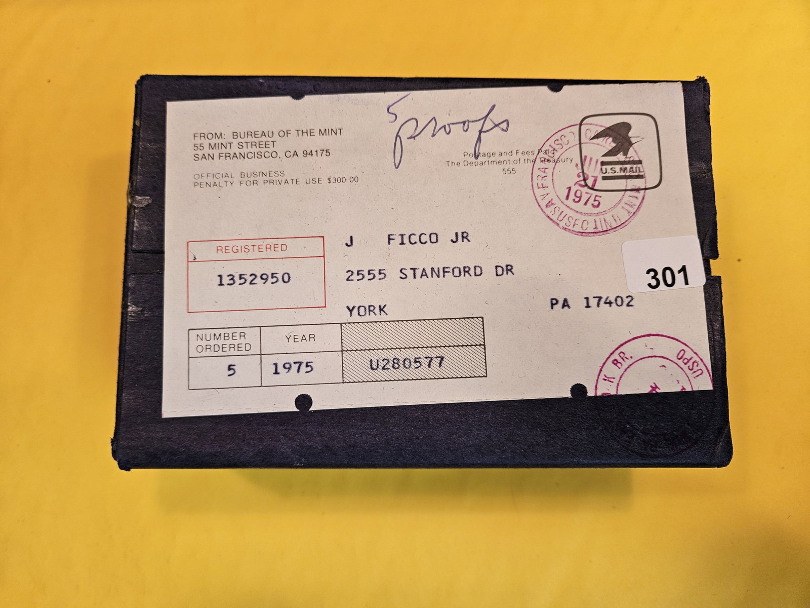 Five 1975 US Proof Sets (1 of 3)