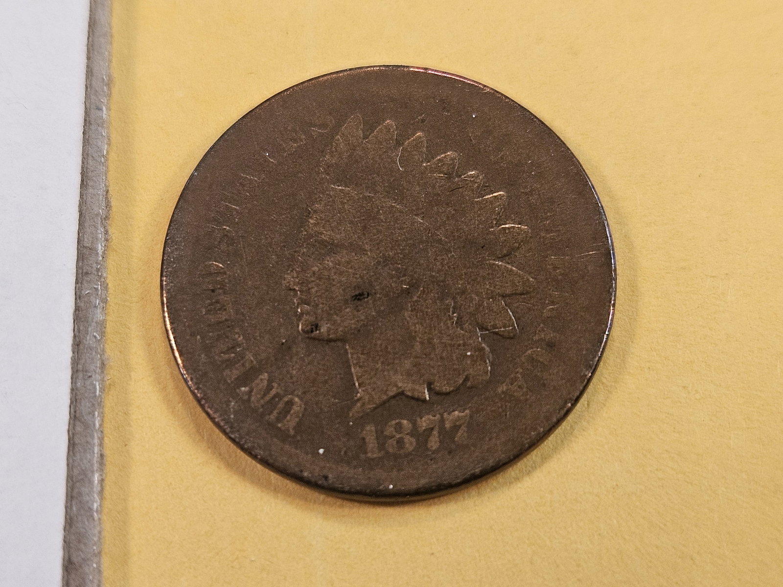 KEY DATE!! 1877 Indian Head Cent in Good (1 of 4)