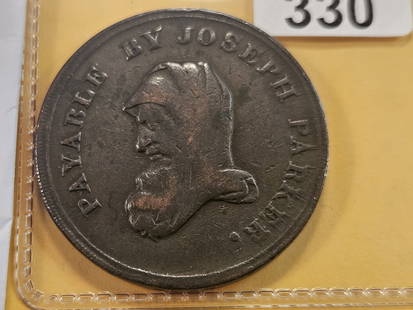 1811 Walsall Joseph Parker Penny Token: W. 1177 R