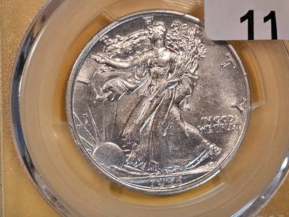 PCGS 1935 Walking Liberty Half Dollar in Mint State 62: Looks a hair better than a 62