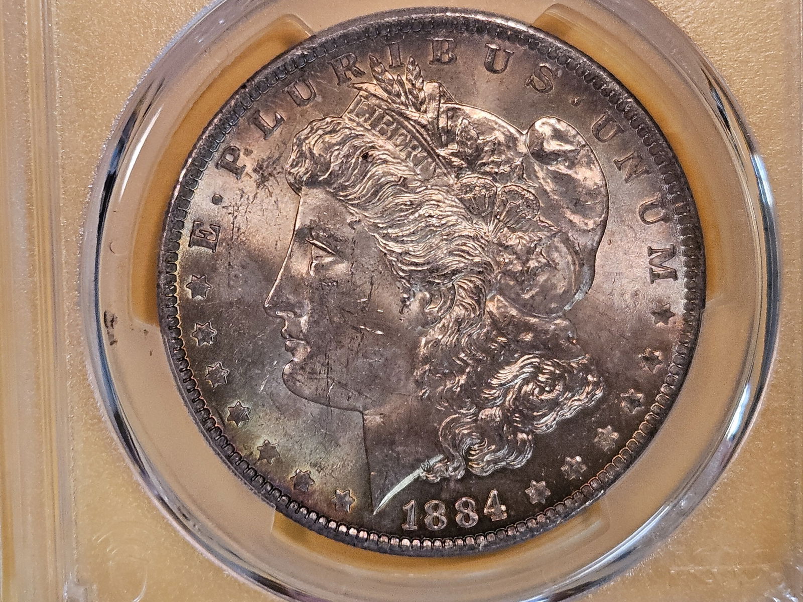 PCGS 1884-O Morgan Dollar in Mint State 63 (1 of 8)