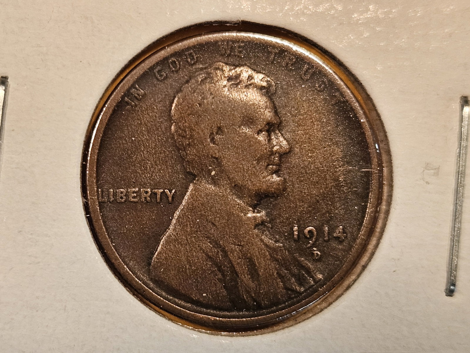 ** KEY DATE ** 1914-D Wheat Cent in Very Good plus: Tougher date