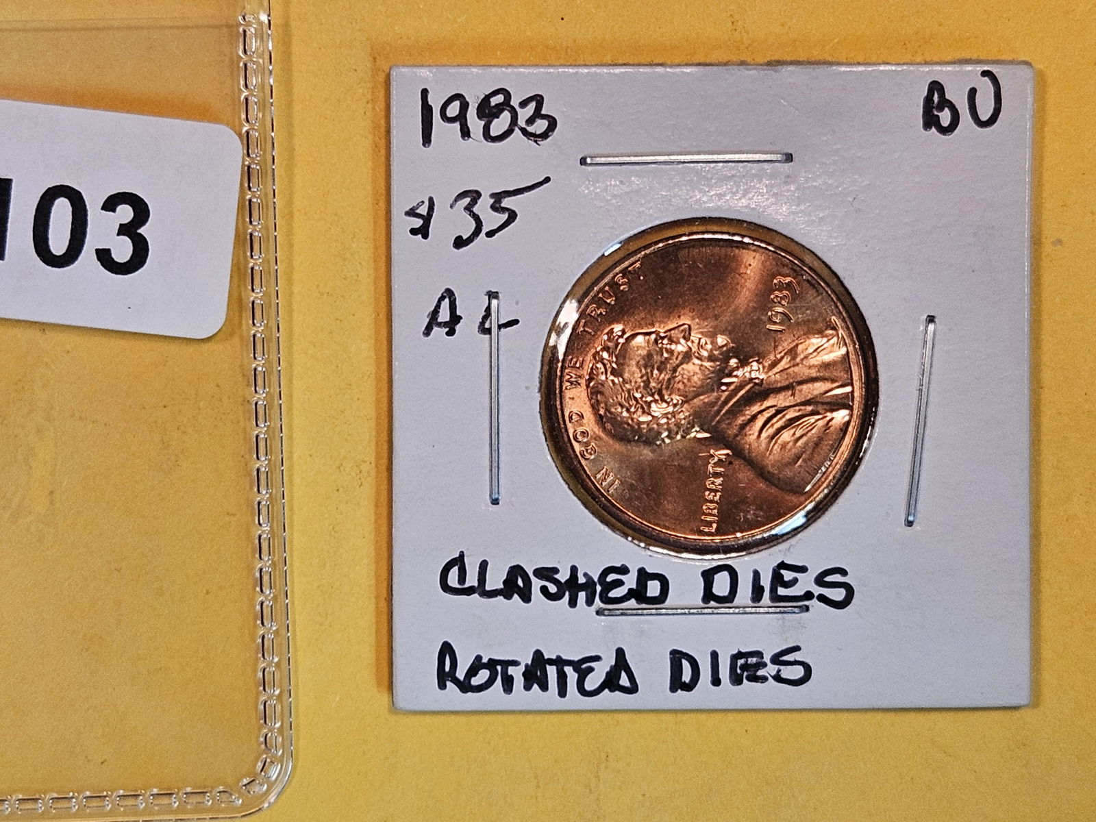 MINT ERROR! Brilliant Uncirculated RED 1983 Lincoln Cent (1 of 4)