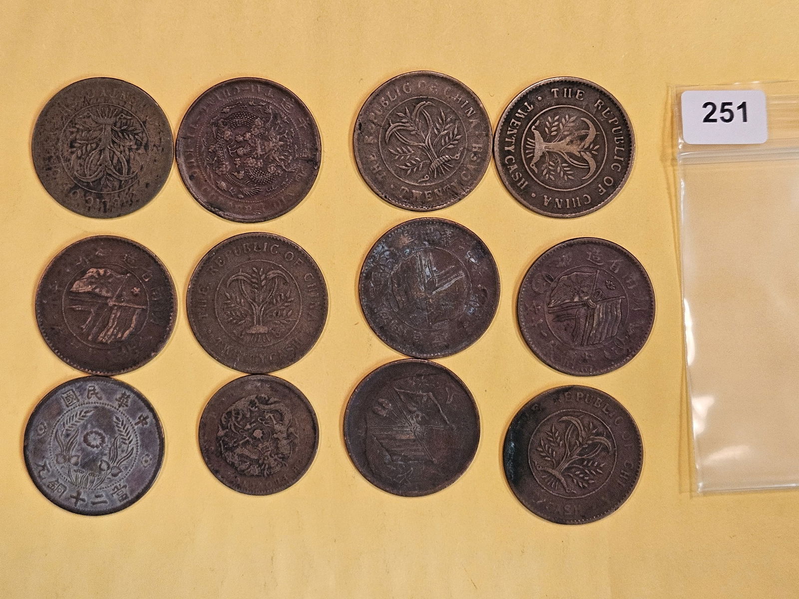 Twelve mixed Chinese Copper coins (1 of 6)