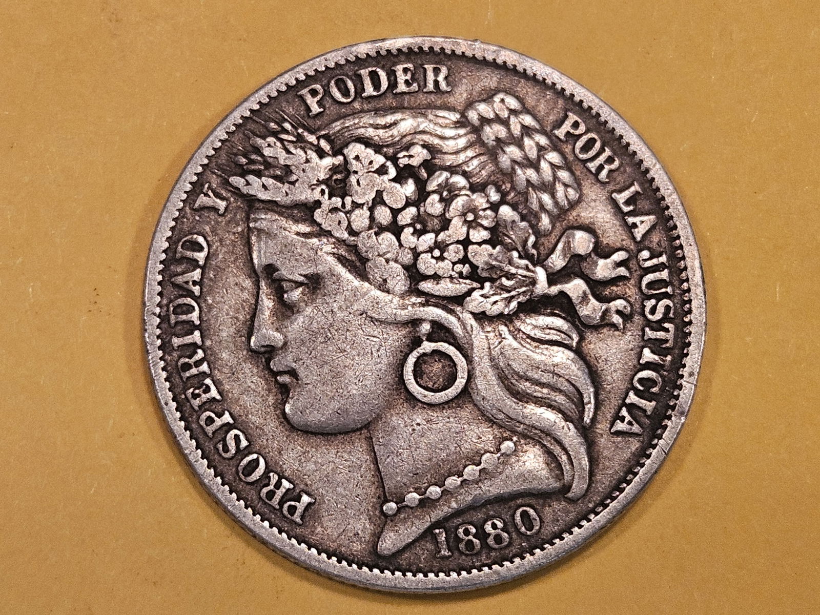 1880 Peru 1 peseta (1 of 3)