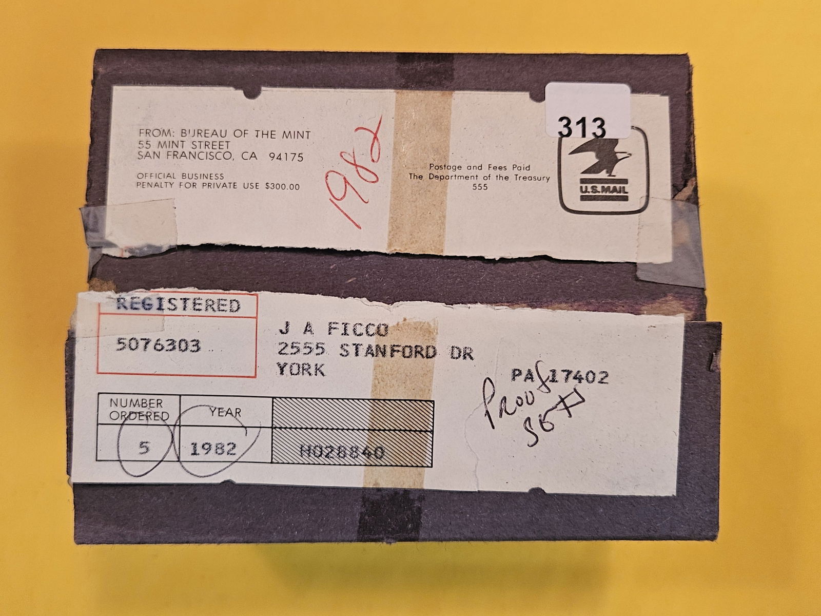 Five 1982 US Proof Sets (1 of 2)