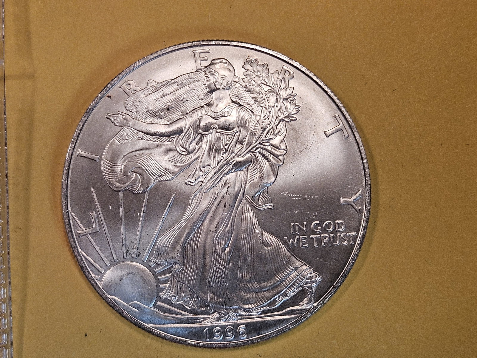 GEM Brilliant Uncirculated 1996 American Silver Eagle (1 of 3)