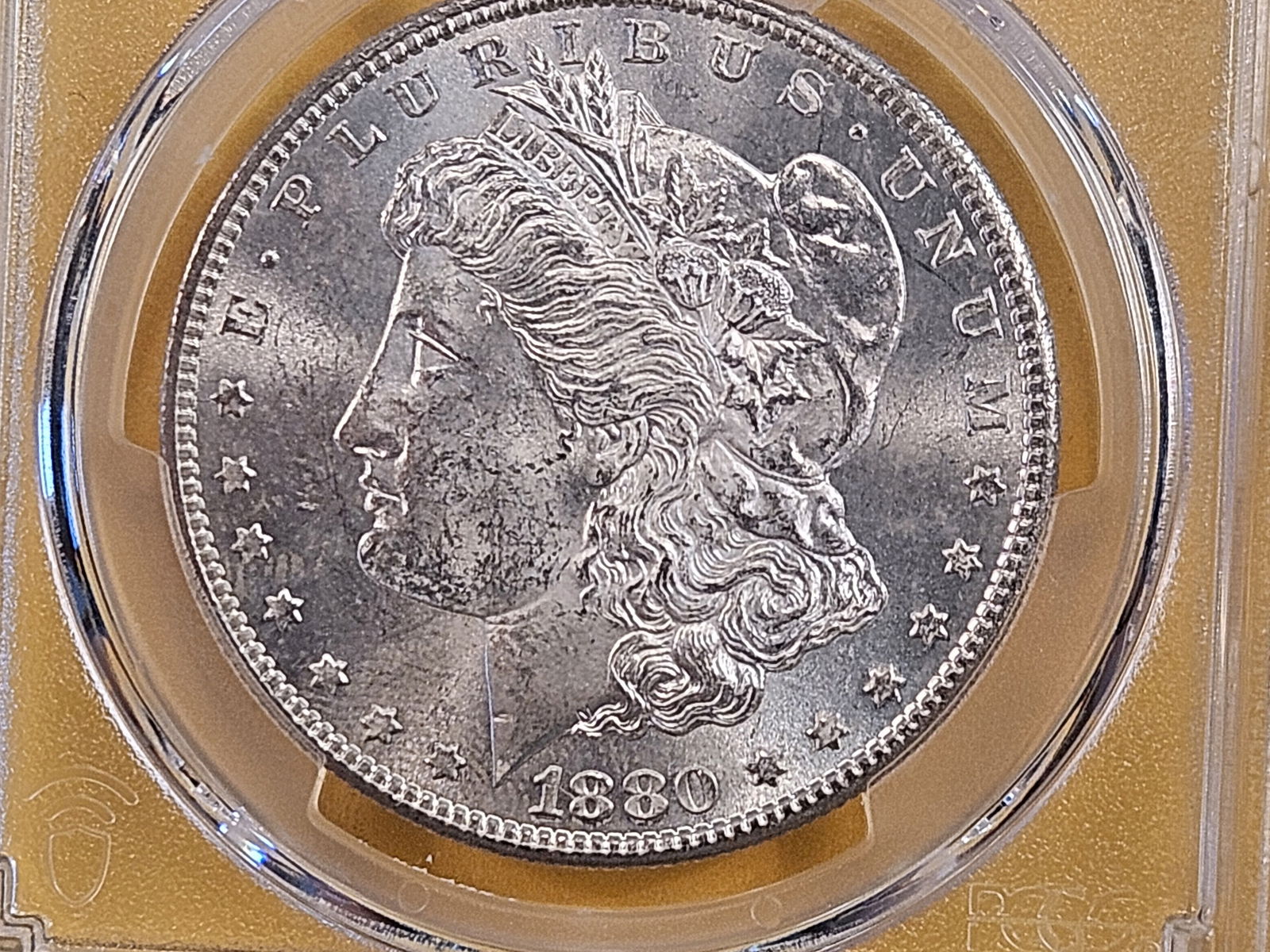 PCGS 1880-S Morgan Silver Dollar in Mint State 62 (1 of 4)