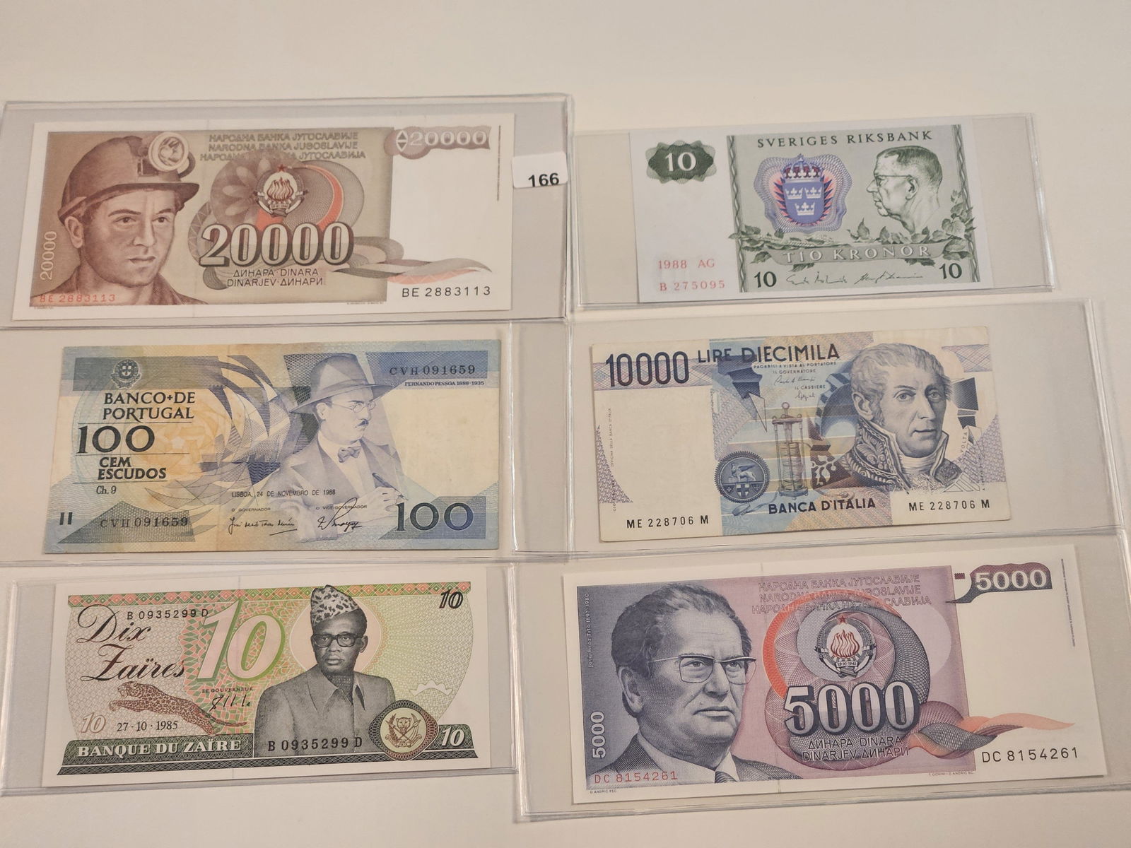 Six Mixed World Bank Notes from the 1980's (1 of 8)