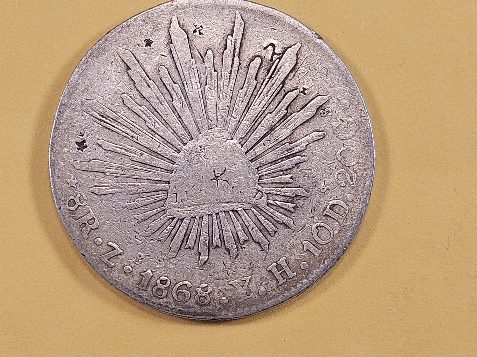 1868 Mexican Silver Eight Reals (1 of 4)