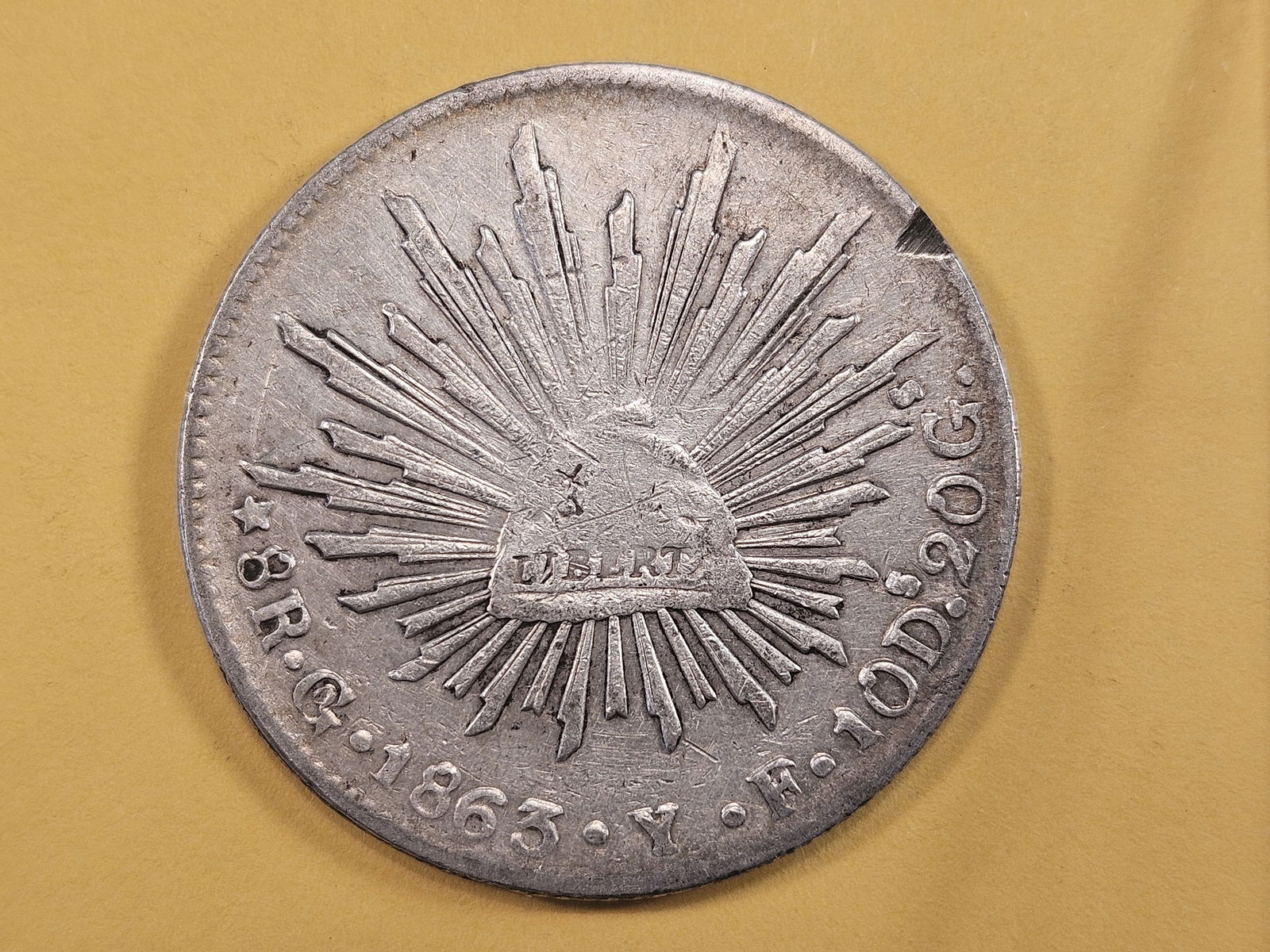 1863 Mexican Silver Eight Reals (1 of 4)