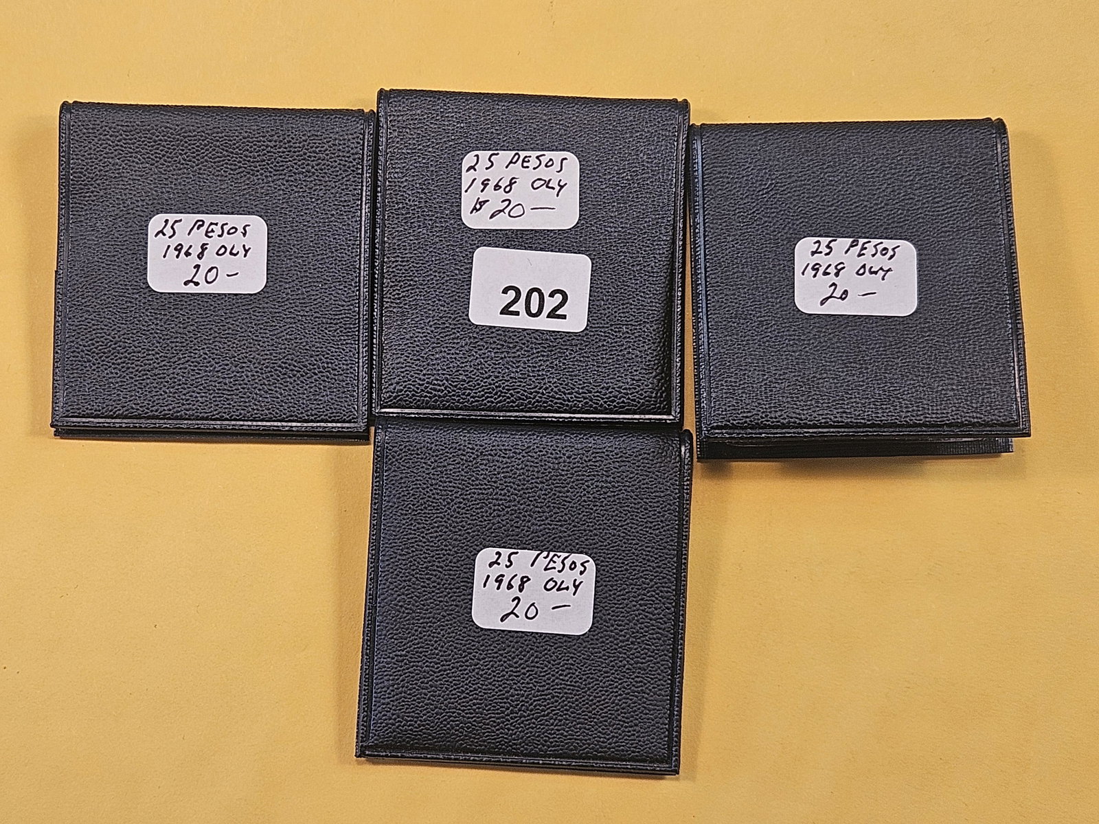 Four 1968 Mexican Silver 25 Peso Coins (1 of 2)