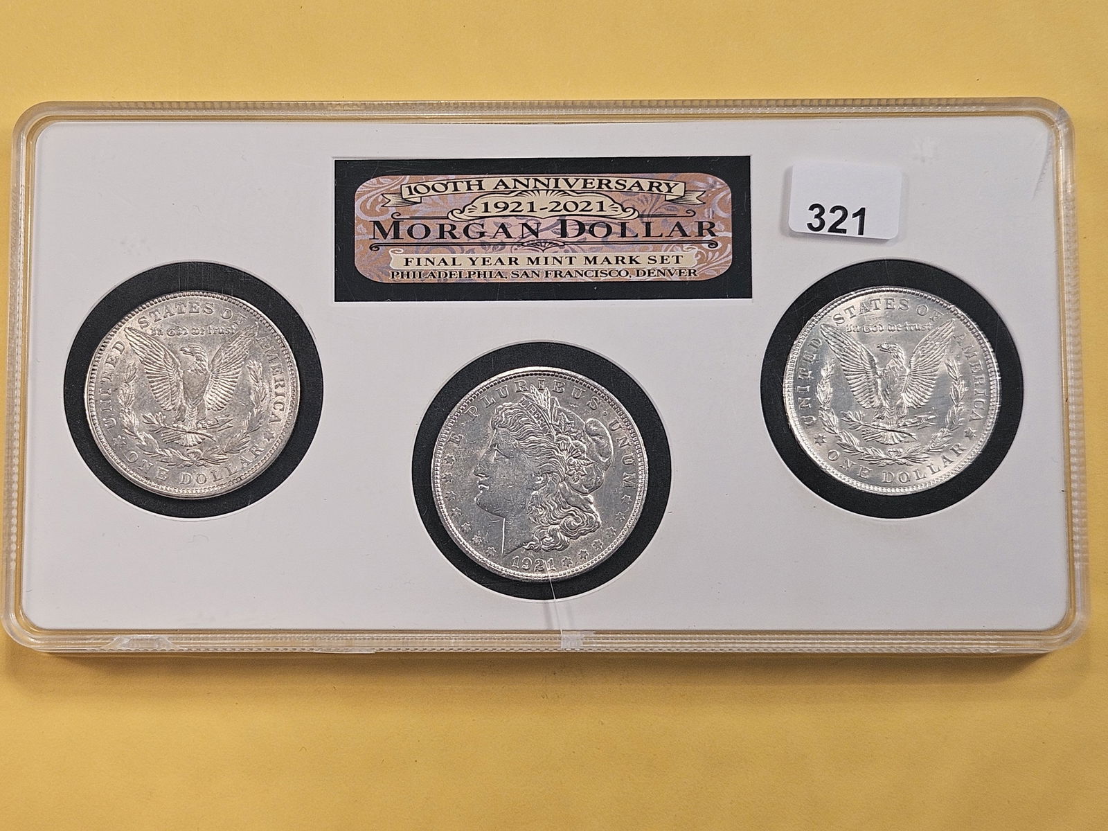 Three Morgan Silver Dollars (1 of 8)