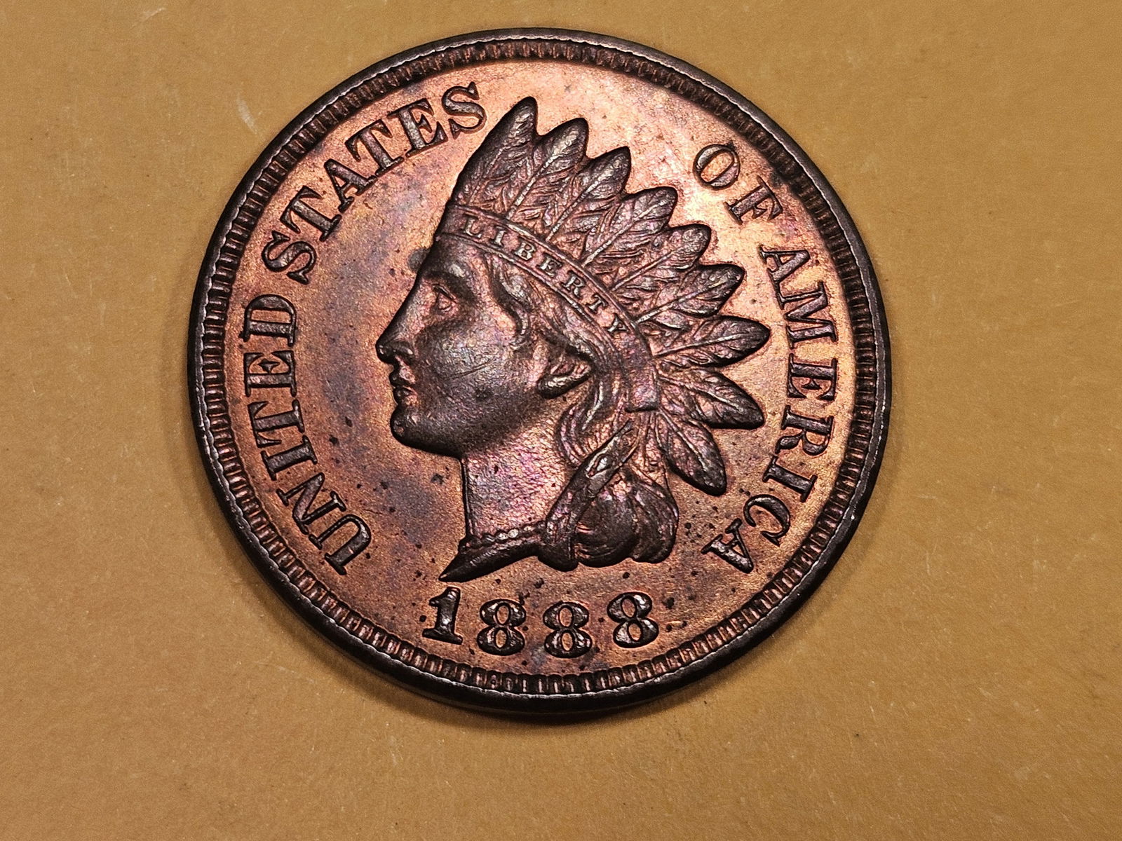 Bright Red-Brown Uncirculated 1888 Indian Cent (1 of 8)