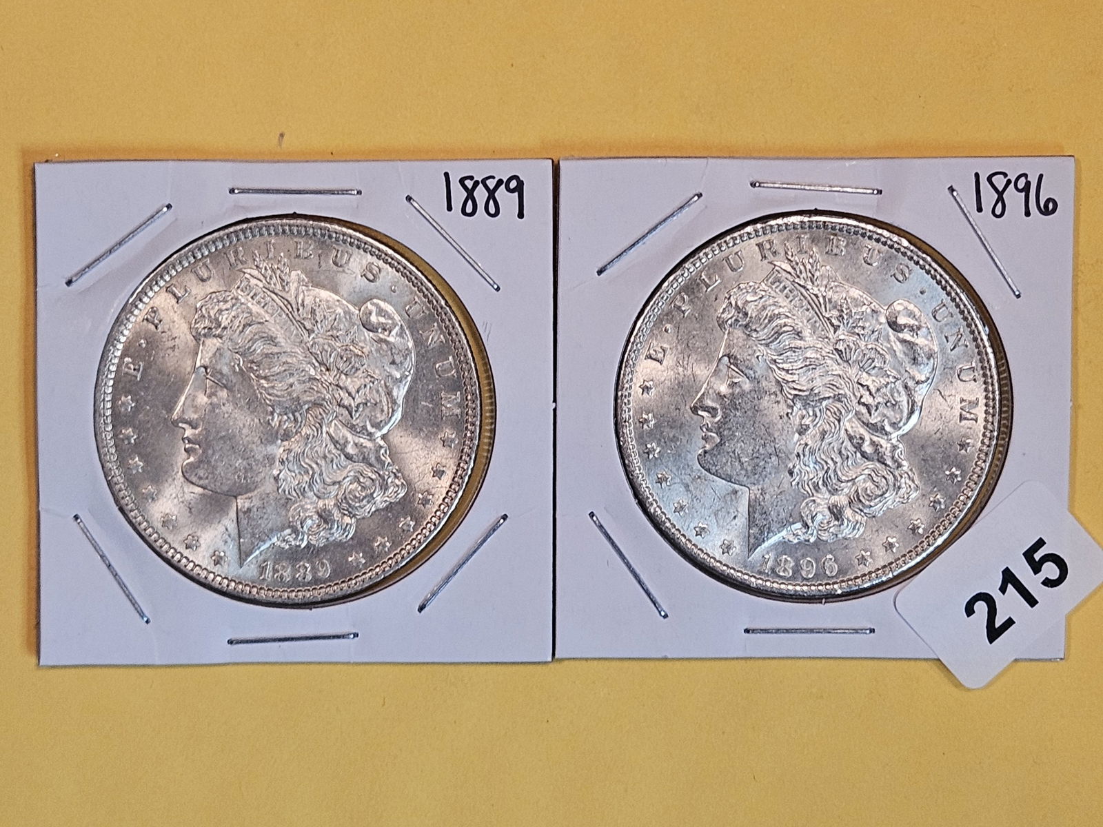 Two Brilliant About Uncirculated plus Morgan Silver Dollars (1 of 3)