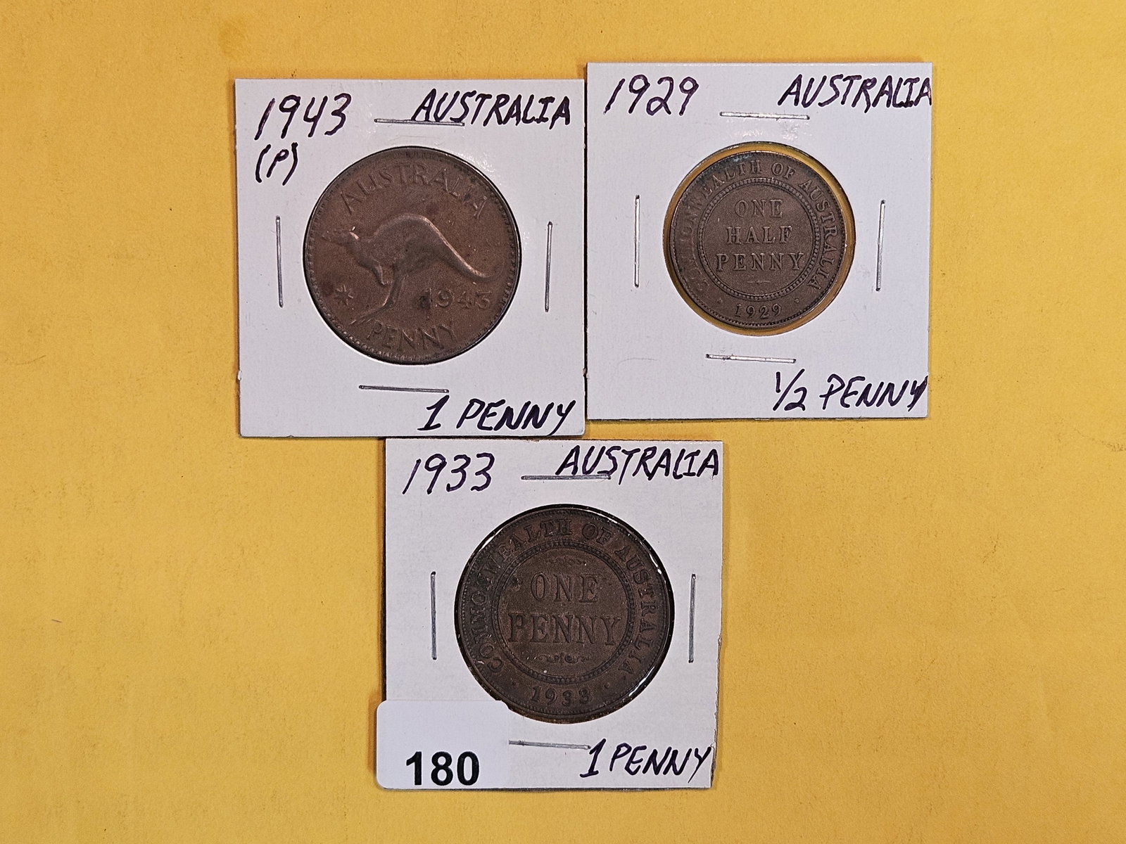 Three better date Australian copper coins (1 of 8)