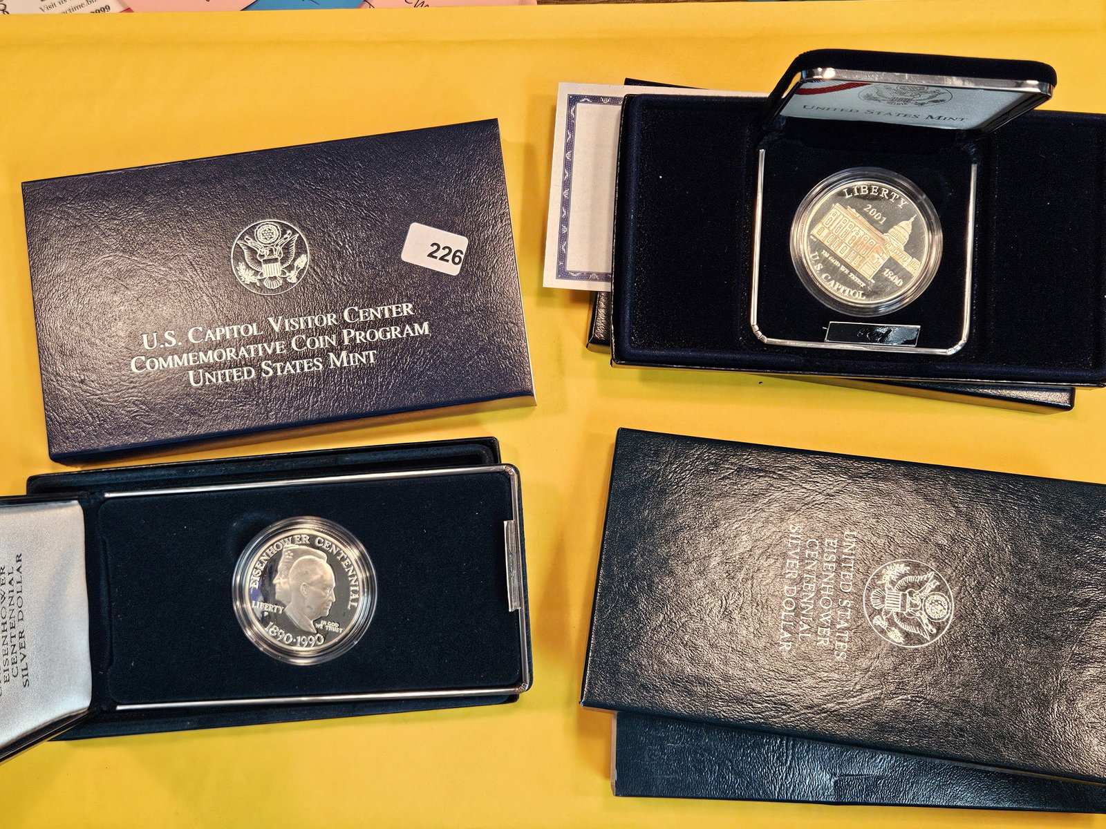 Two GEM Proof Deep Cameo Commemorative Silver Dollars (1 of 3)